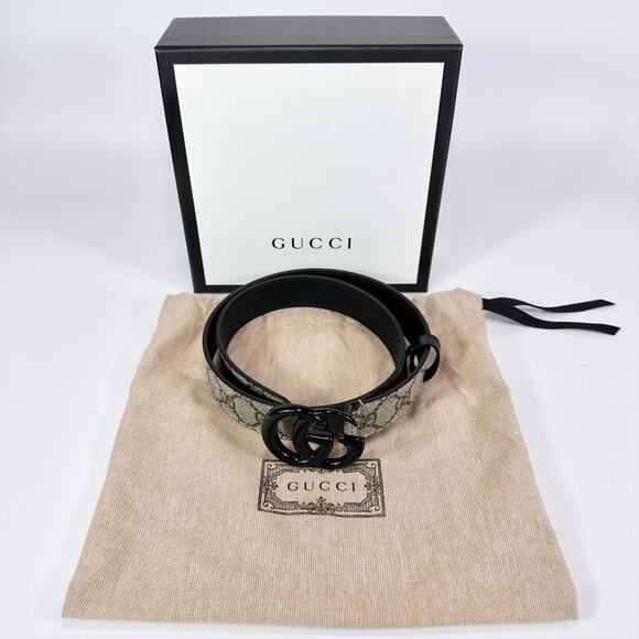 Gucci Beige and Black Women's Belt - Picture 2 of 7